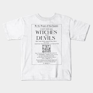 CAST OUT ALL WITCHES AND DEVILS (Blackletter) Kids T-Shirt